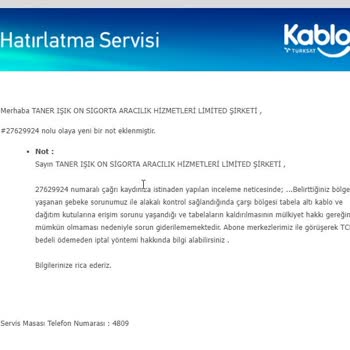 Kablo Net Arızalara Müdahale Edemiyor