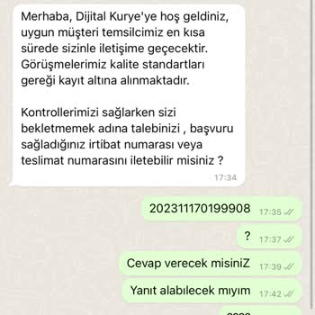 Dijital Kurye Turkcell Hattımı Teslim Etmiyor.