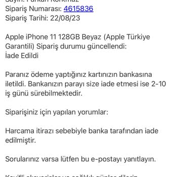 Garanti Bankası Harcama İtirazı Parayı İade Etmiyor