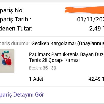 Paul Mark Satıcısı Ürünümü Yollamıyor