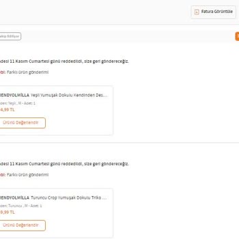 Trendyol Ürünlerimi Göndermediği Gibi Ücret İademi De Yapmadı