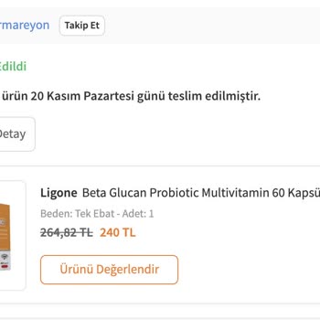 Farmareyon Eksik Ürün Gönderdi!
