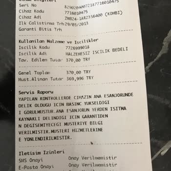 Bosch Termoteknoloji Bir Yılda Kombi Eşanjörü Arızası!