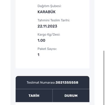 Aras Kargo Ürün Teslimat Sorunu