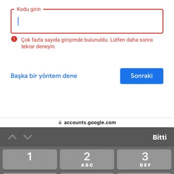 Gmail'ime Giriş Yapamıyorum