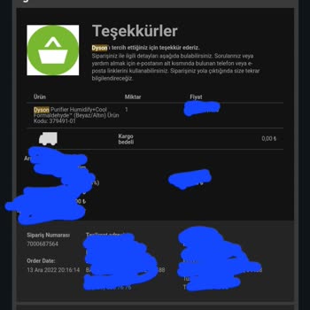 Dyson Garantili Cihaza Ücret Talep Ediliyor