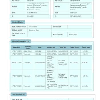 PTT Kargo 5 Gündür Ulaşmayan Kargo Ve İletişimsizlik Sorunu