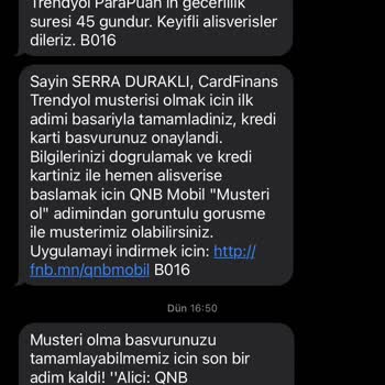 QNB Finansbank Trendyol Parapuanım Hesabıma Gelmedi.