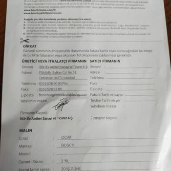 Bosch Marka Üründe Hayal Kırıklığına Uğradım