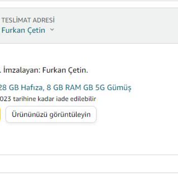 Amazon Ürünün Faturasını Göndermedi