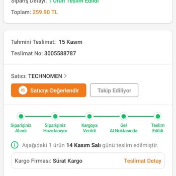 Trendyol Ürünüm Bir Türlü Gelmiyor