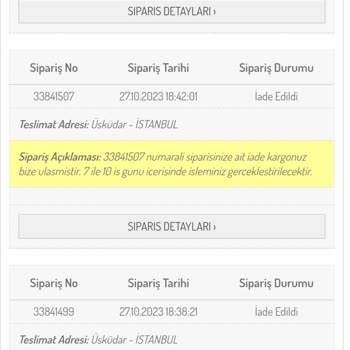 Sefamerve Ücret İadesi Yapılmadı