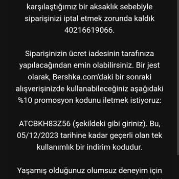 Bershka'dan Sipariş Verdiğim Ceketin Kargo Ve İptal Süreci