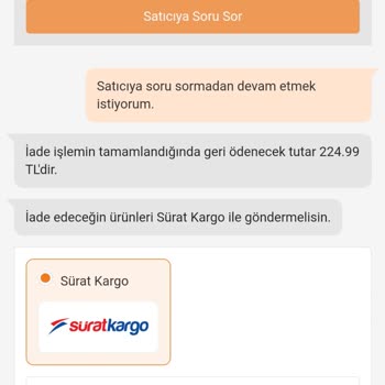 Trendyol Yanlış/ Kusurlu Ürün Gönderimi, İade Yapılamaması