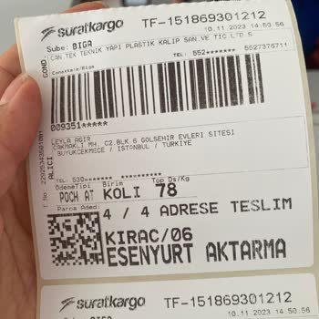 Sürat Kargo Kargom Ortada Yok