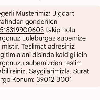 Sürat Kargo Kargo Elimize Ulaştırmadı