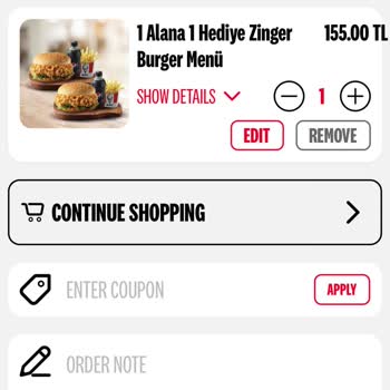 Yemek Getirmeyen KFC Şubesi