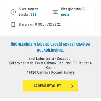 Decathlon Ücret İadesi Yapmıyor