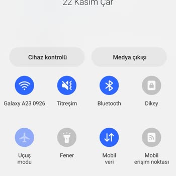 Samsung A23 Cihazımda Uçuş Modu Silinik Gözüküyor