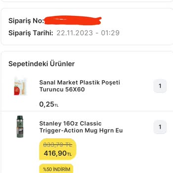 Migros Stok Varken Aldığım Siparişimi Sonrasında Stok Yok Diye İptal Edildi.