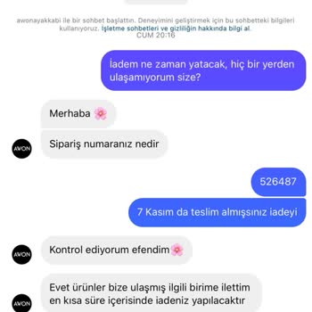 Awon Ayakkabı Ücret İadesini Yapmıyor