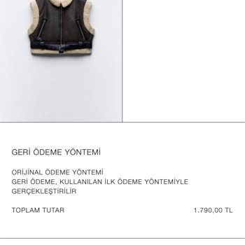 Zara İade Eksik Ödemesi