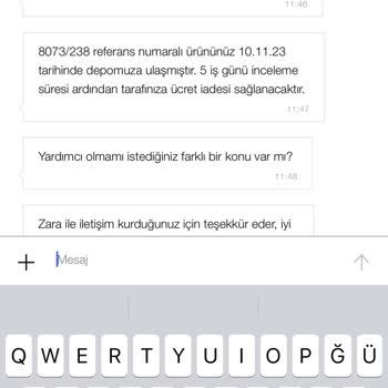 Zara İade Eksik Ödemesi