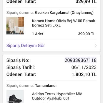 Karaca Home Satışta Olan Siparişimi İptal Etmemi İstiyor