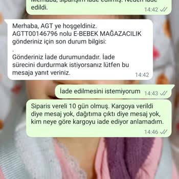 Ebebek Siparişimin Dağıtıma Çıkmadan İade Edilmesi