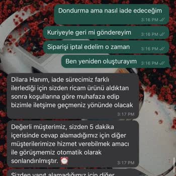 A101 Canlı Destek Görüşme Sonlanması