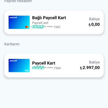 Paycell Sanal Kartım Görünmüyor.