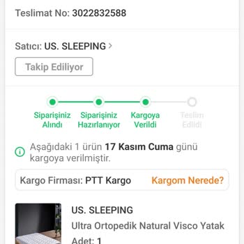 PTT Kargo Yatak Siparişim Adana'da Teslim Edilemiyor!