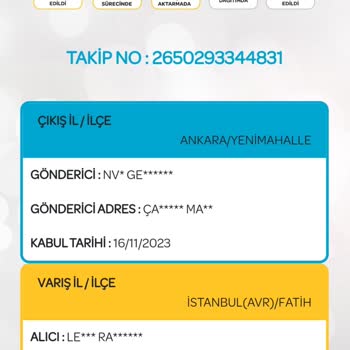 PTT Kargo Kargom Hala Dağıtıma Çıkmamış