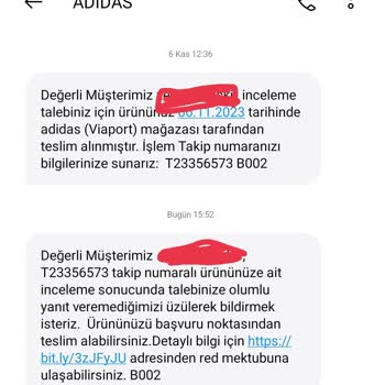 adidas Ayakkabı İade Ve Değişim Yapılmıyor