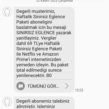 Vodafone Onay Vermediğim Halde Tarafıma Tanımlı Olan Paket