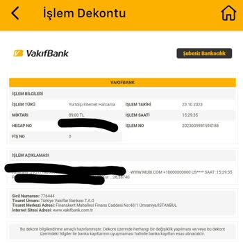 Mubi Türkiye Üyelik İptali Ve İadesi Yalanı