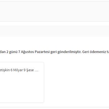 Trendyol Ürün İadesinde Para İadesi Gecikmesi