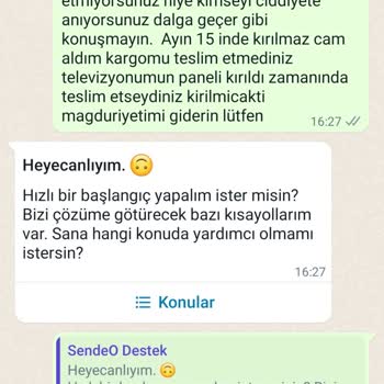 Sendeo Kargomu Teslim Etmiyorlar