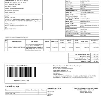 Aeka Mobilya İade Ürün Hakkında...