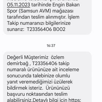 Bakanspor 1 Ay Kullanılan Ürünün Deforme Olması Hk