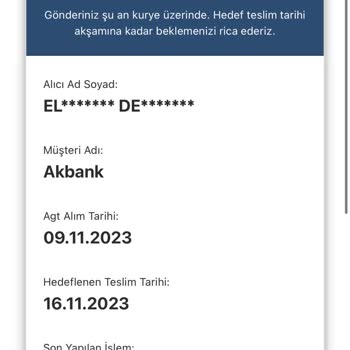 AGT Kurye Akbank Kartımı Esir Aldı
