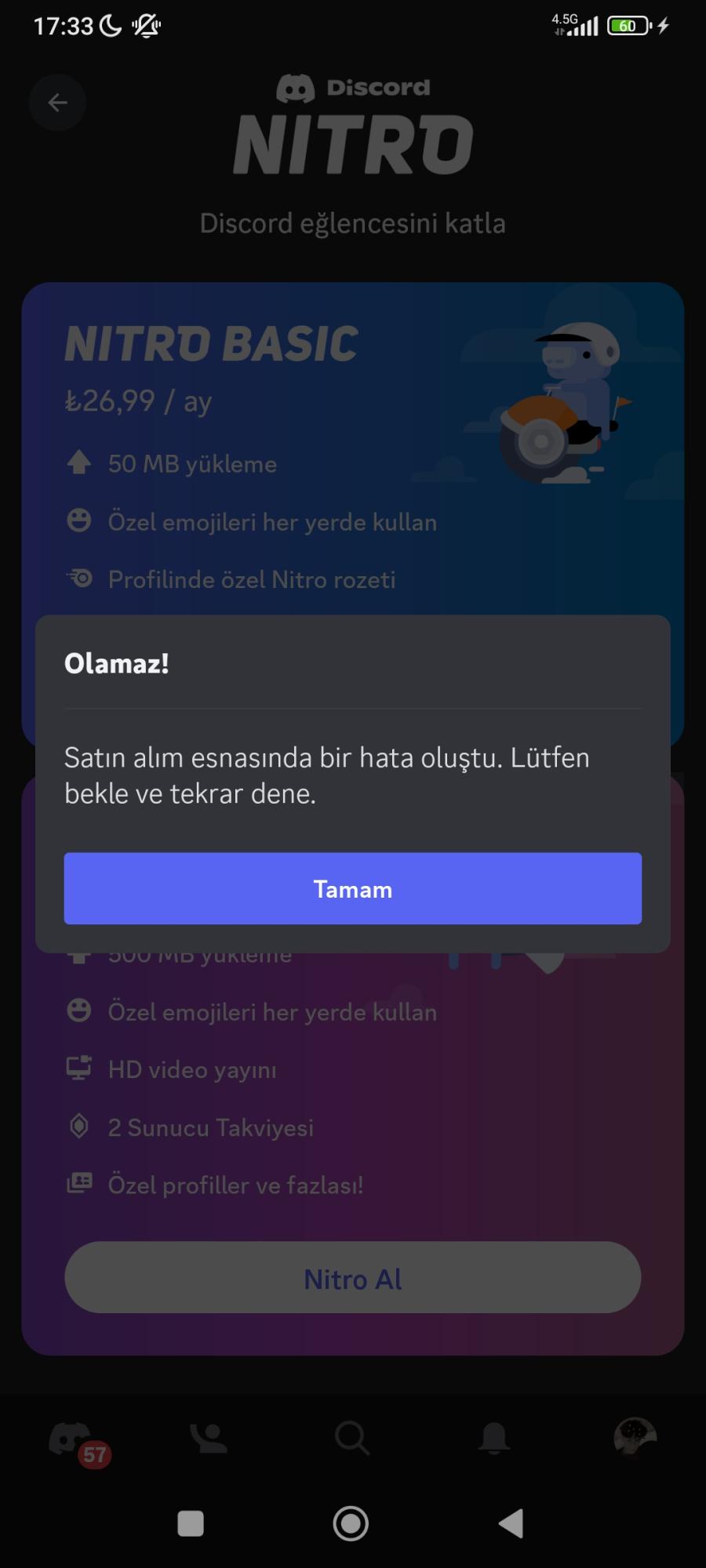 Discord.com Nitro Aldım Para Kesildi Ama Nitro Gelmedi - Şikayetvar