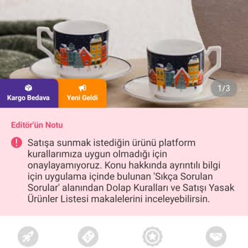 Dolap Uygulaması Ürünümü Çeşitli Bahanelerle Sisteme Yüklemiyor!