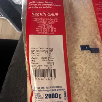 Bizden Gıda Bizde Marka Kurtlu Baldo Pirinç