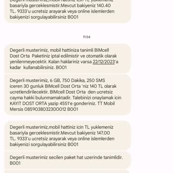 Bimcell Paketi Tanımlamadı İçindeki Paramı Bitirdi