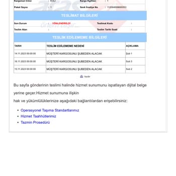 Zonguldak Merkez Aras Kargo Önemsemezliği