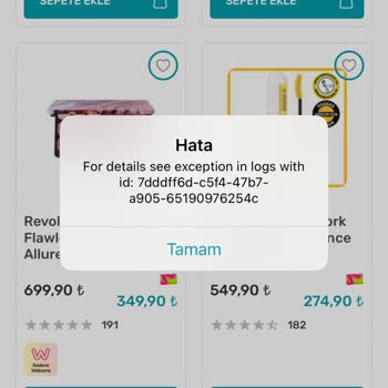 Watsons Uygulamasında Sepete Ürün Eklenmiyor