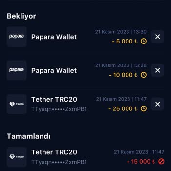 1 Win Para Çekme Talebi