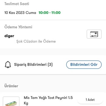 Mis Şok Tam Yağlı Tost Peyniri
