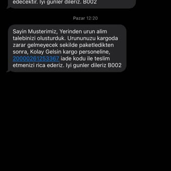 Dyson Servis / Kargo Sistemleri